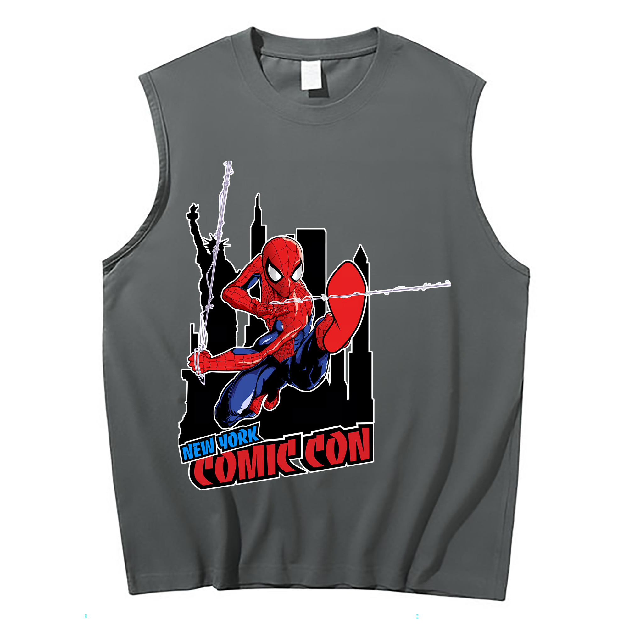 （画像用） Spider Man スパイダーマン コットン100％タンクトップ（フロントプリント）